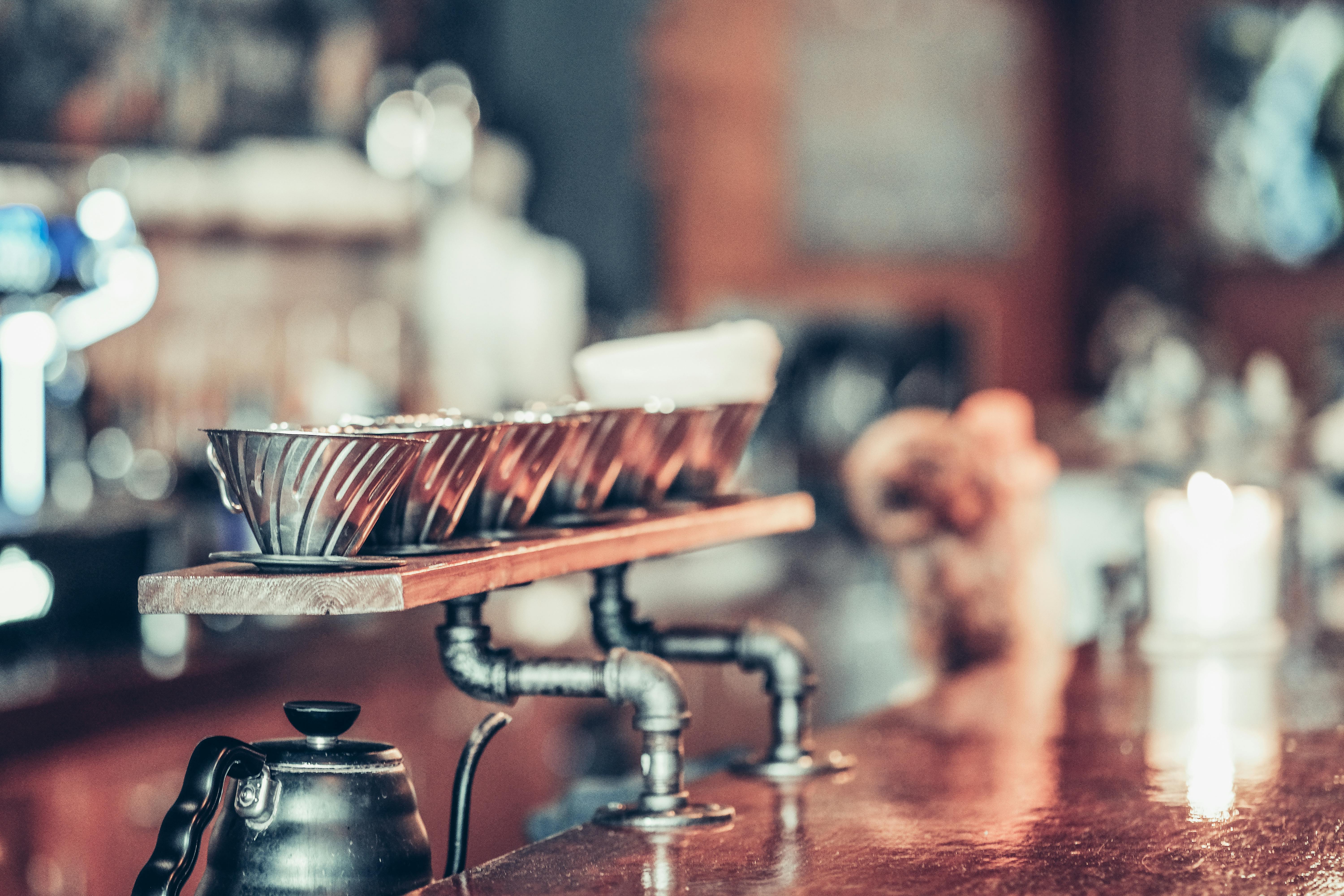 coffee prepared in a bar