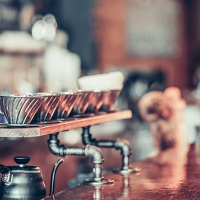 Coffee beans and equipment