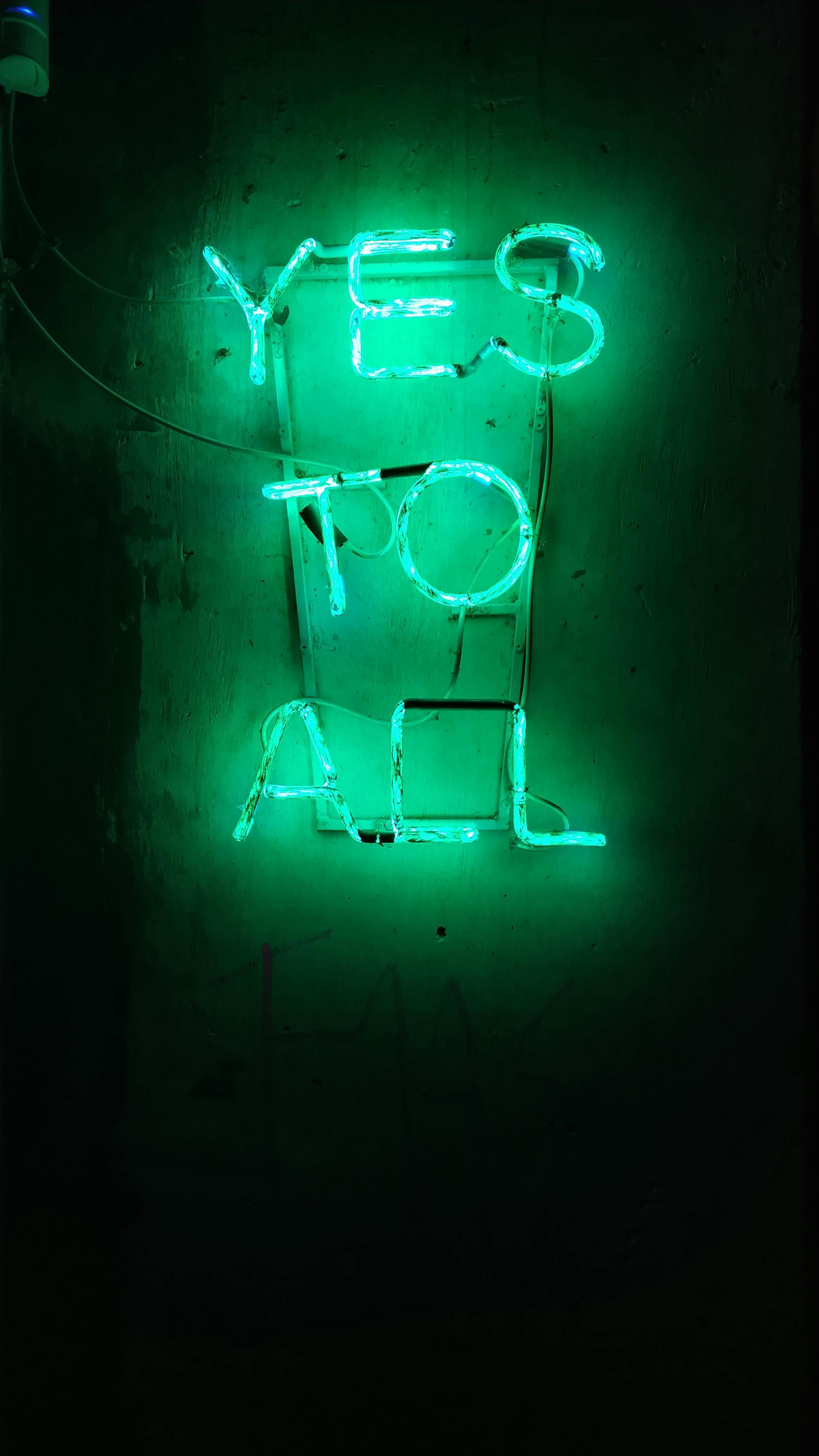 Aesthetic Neon Green Signs, Green Neon Lights