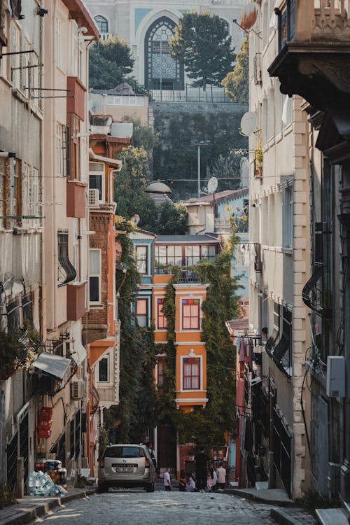 A Street Between Concrete Houses 