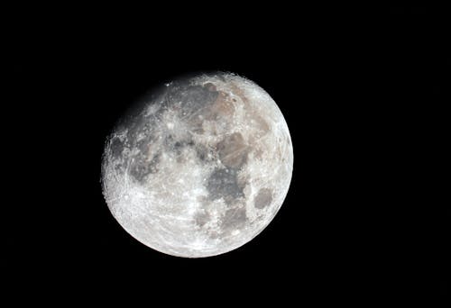 Macro Shot Photography of Full Moon in the Night Sky