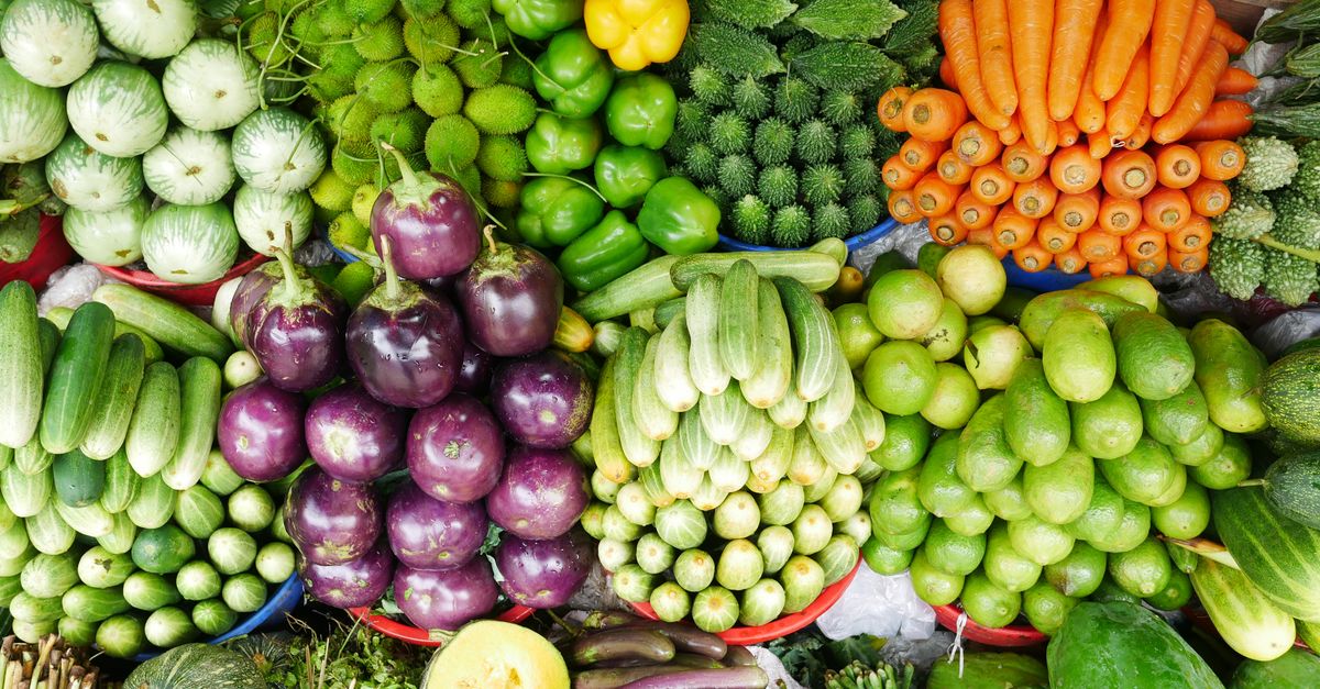 colorful fresh vegetables farmers market healthy eating