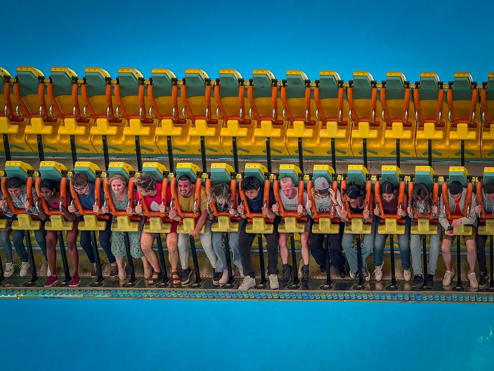 Exhilarating Rides People in Funfair Ride · Free Stock Photo