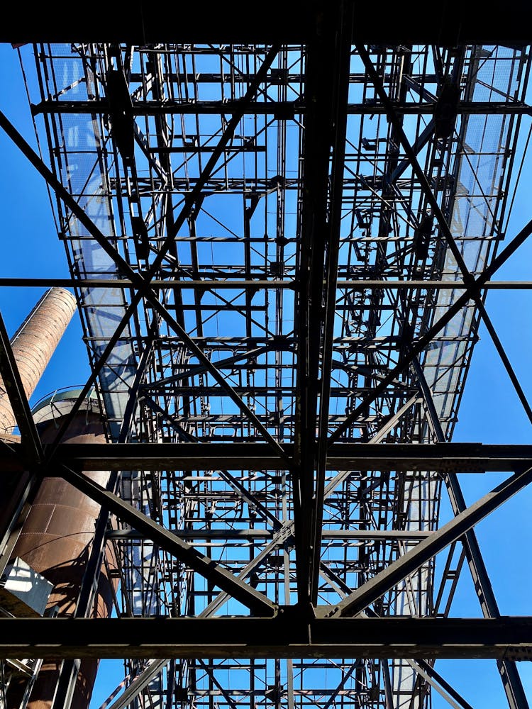Low-Angle Shot Of Metal Tower 