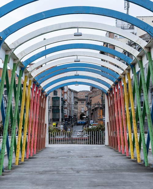 Colorful Tunnel on a Street 