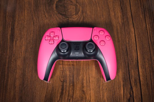 Close-Up Shot of a Pink Game Controller