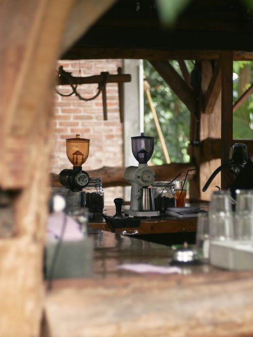 Free coffee maker Stock Photo