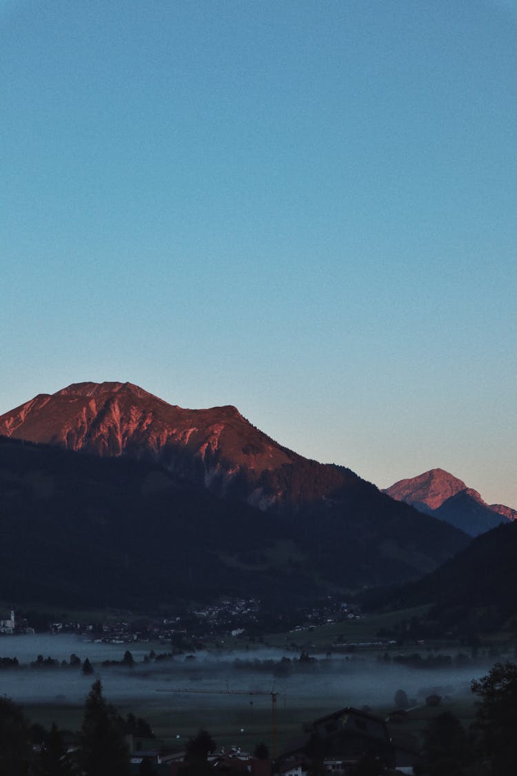 Brown Mountain Under Blue Sky