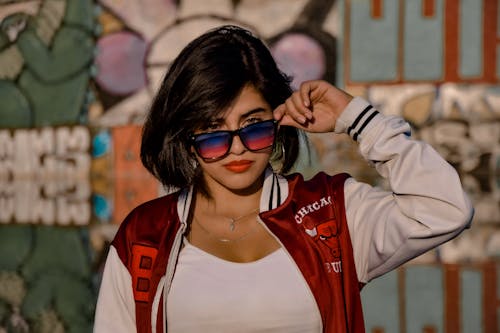 Brunette Woman in Chicago Bulls Jacket