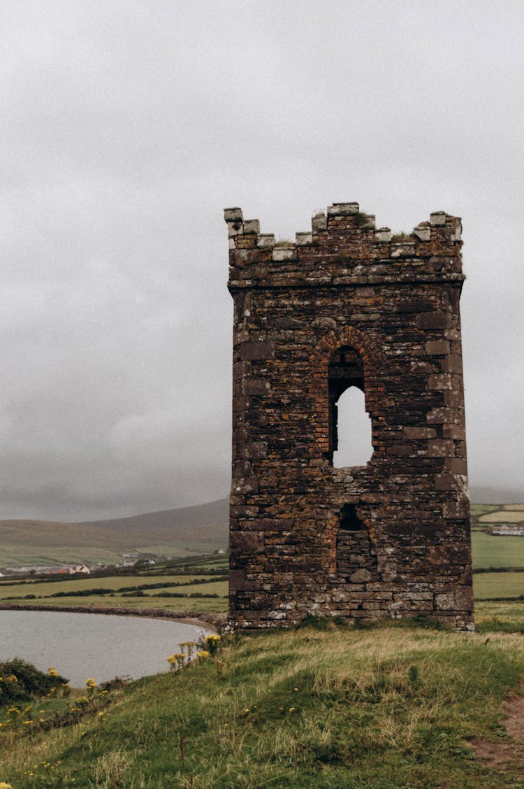 Ancient Irish Watch Tower In Dingle Bay