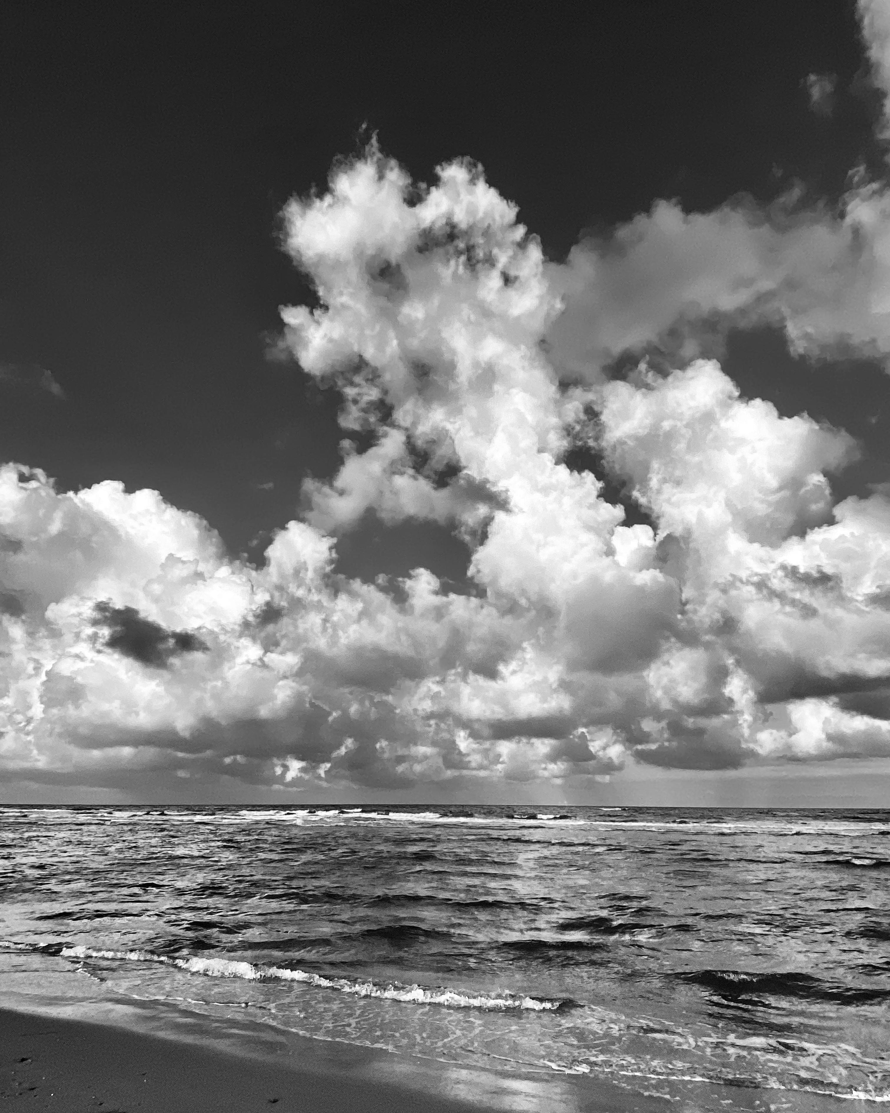 Grayscale Photo Of Sea · Free Stock Photo