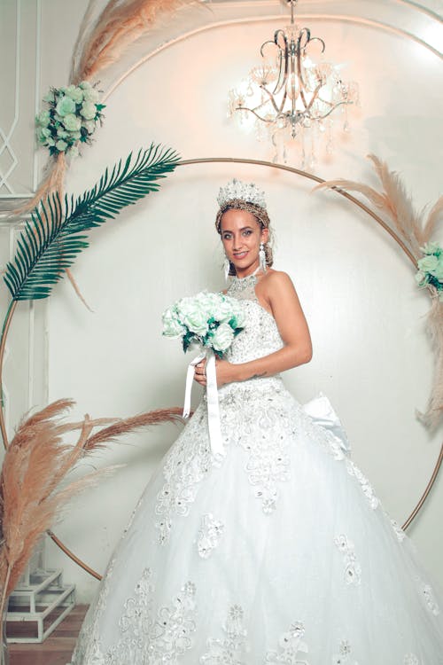 A Bride Wearing a Tiara 