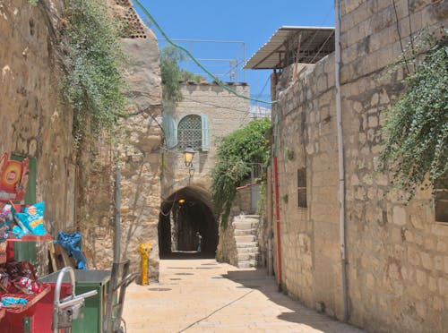 Narrow Alley in an Old Town