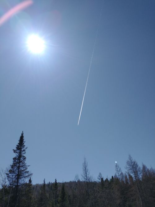 Free Soleil ciel avion Stock Photo
