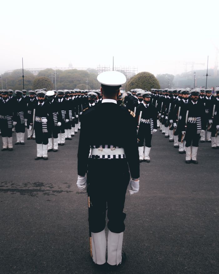 Cadets standing in formation