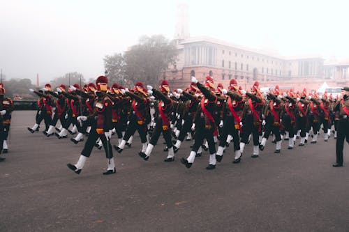 Independence Day 2025: Speeches, Meaning & Importance for Every Indian 2 Free Indian soldiers in ceremonial uniform march during a Republic Day parade. Stock Photo
