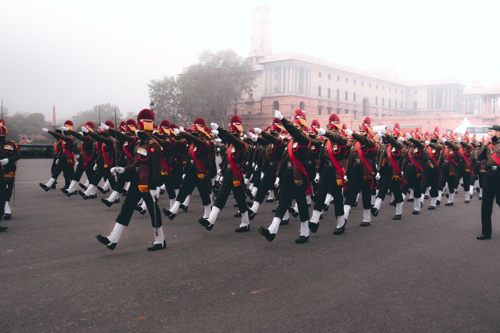 Cadets of Sainik School Sikar, Rajasthan, on parade