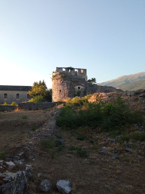 Free Ancient stone ruins with a scenic view during daytime in Greece. Stock Photo