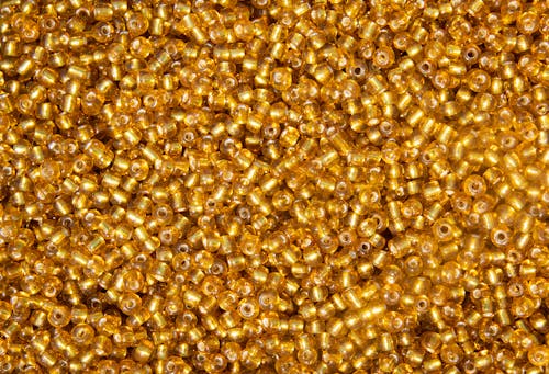 Free Bunch of Gold Beads Stock Photo