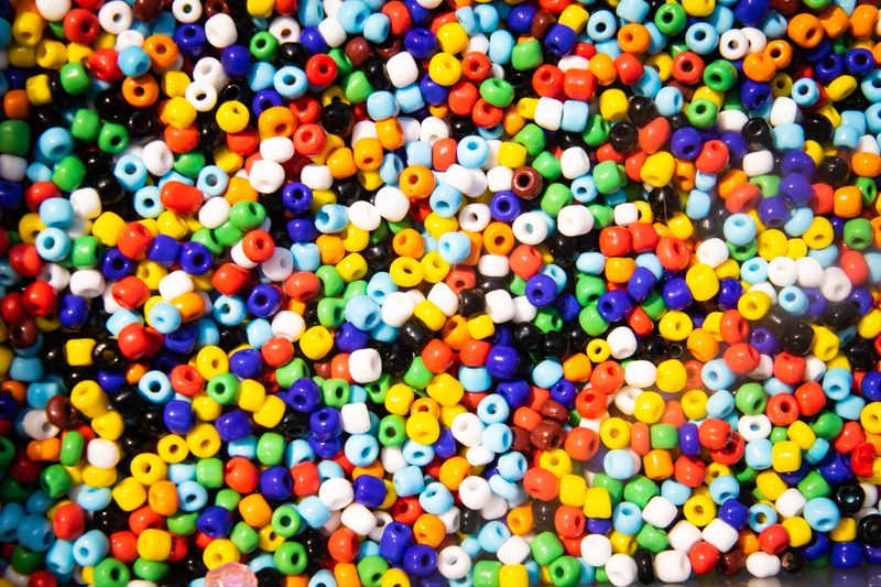 Assorted colourful beads for craft work