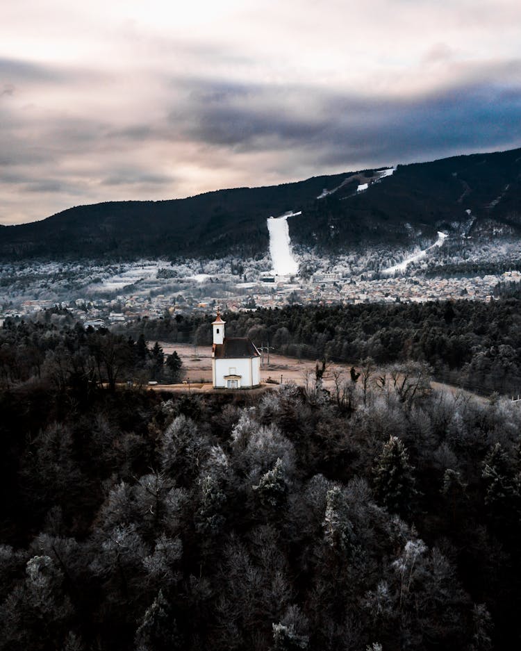 Chapel In A Mountain Valley 