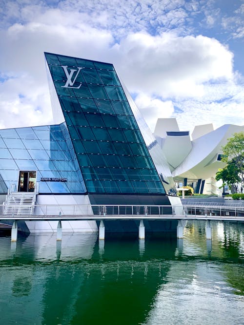 Futuristic Building over Pond