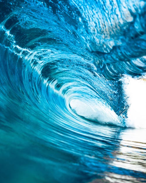 Inside of a Turquoise Wave 