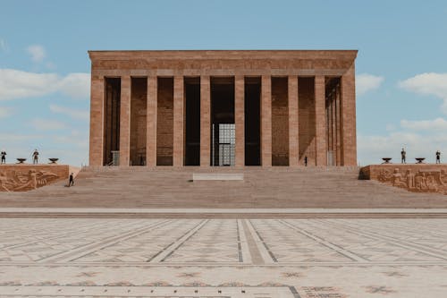 Facade of the Anitkabir Mausoleum in Ankara Turkey