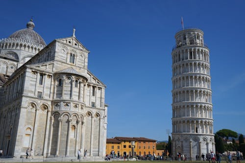 Immagine gratuita di attrazione turistica, campanile, cattedrale di pisa