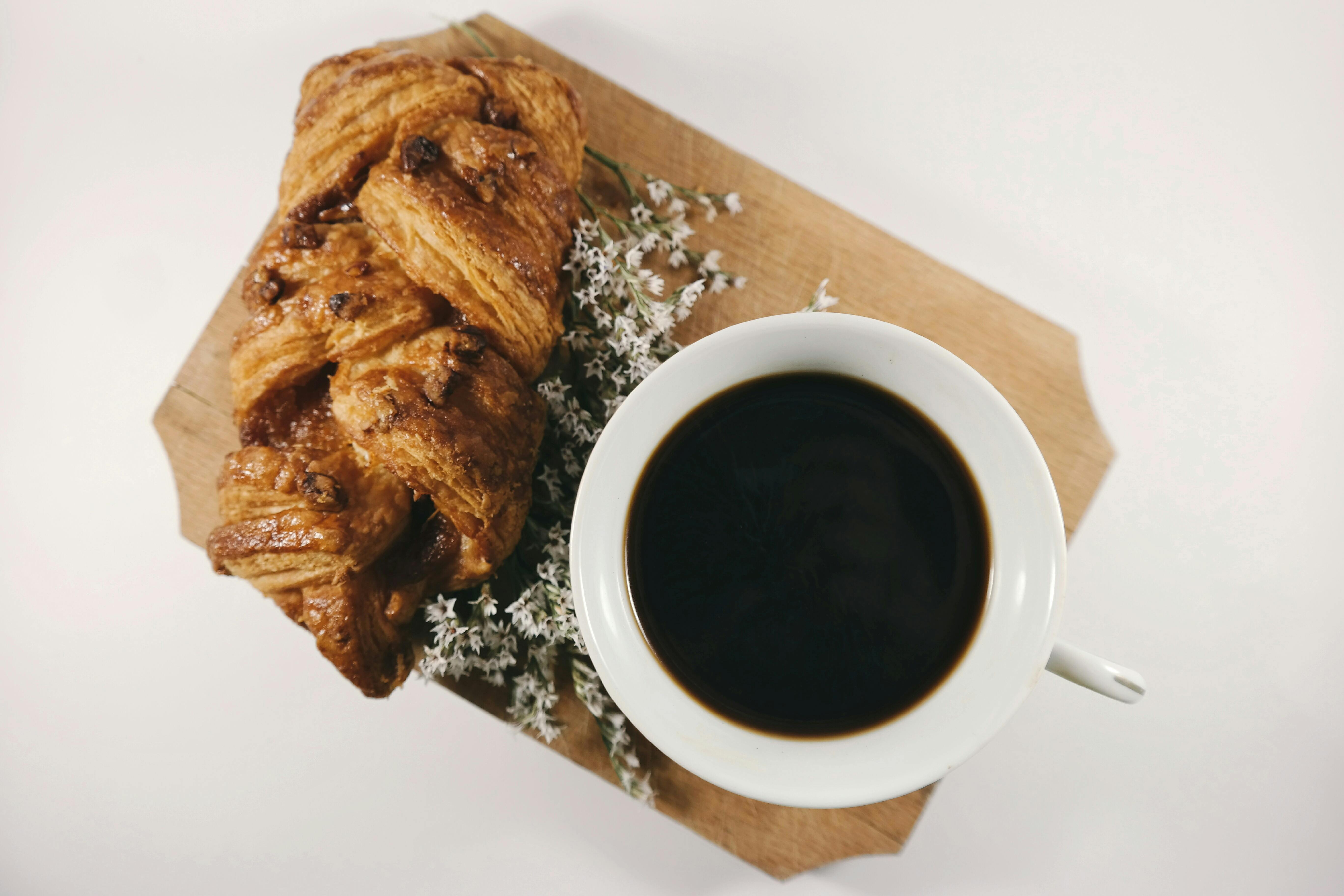 coffee and baked bread
