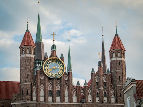 Towers of Basilica of St Mary of the Assumption of the Blessed Virgin Mary in Gdansk