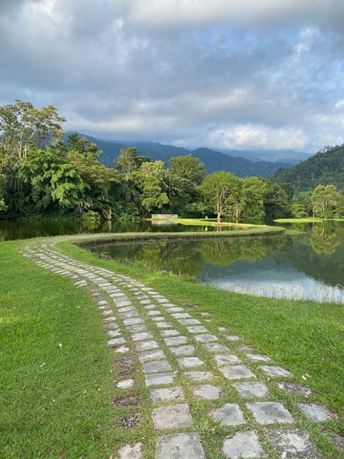 Foot Path Crossing a Lake