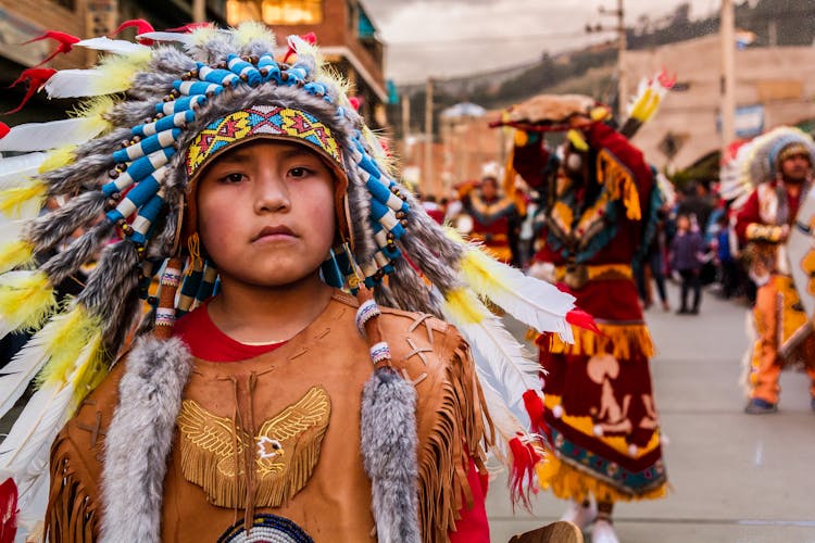 Boy In Indian Costume 