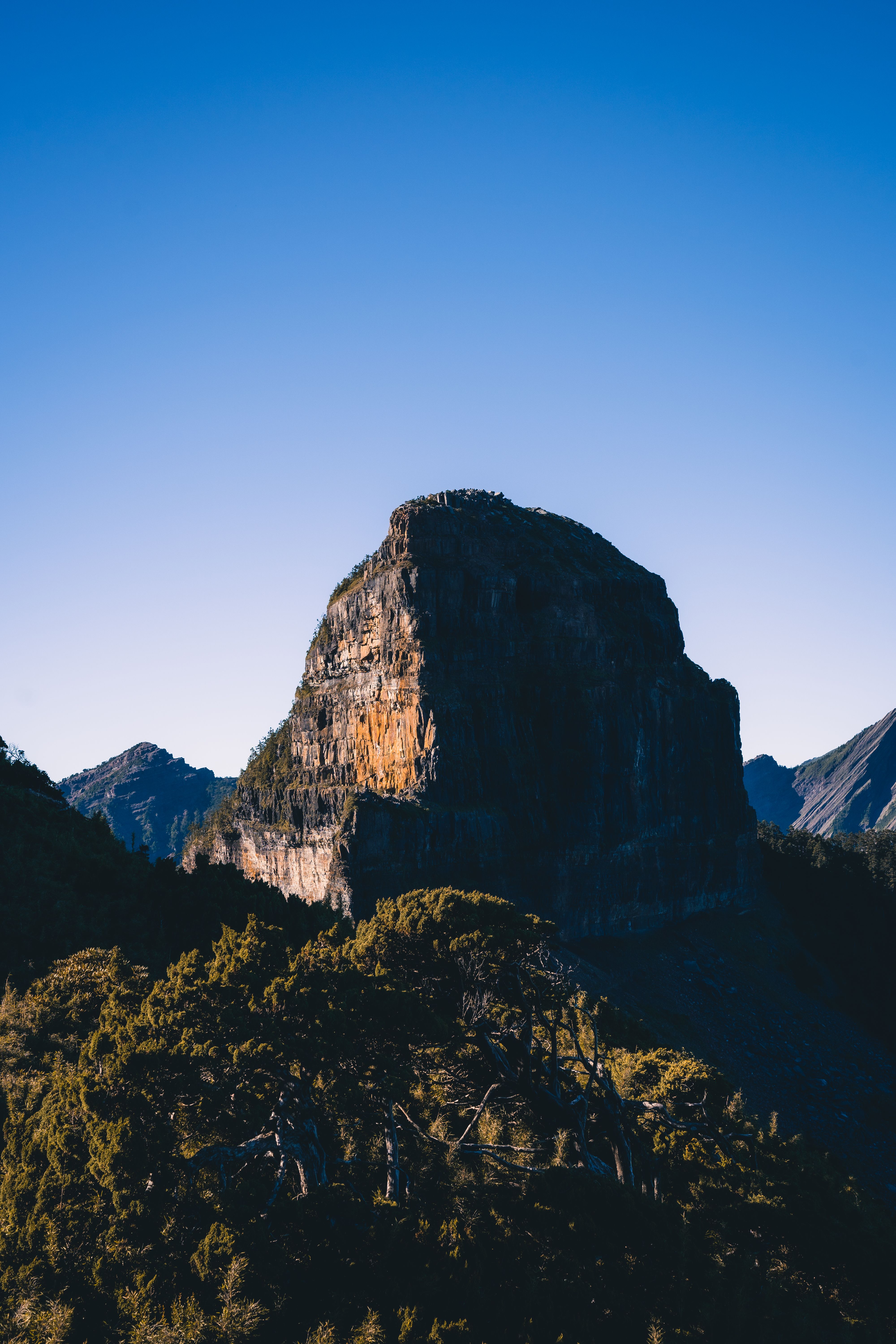 Rocky Mountain Under a Clear Blue Sky · Free Stock Photo