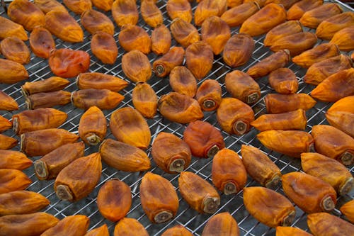  Dried Persimmon on Screen Wires