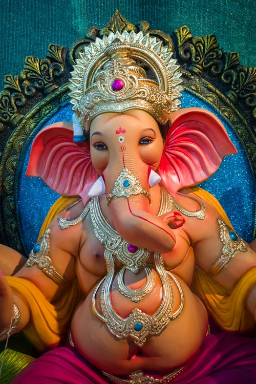 Ganesha Idol Statue in Close-up Shot