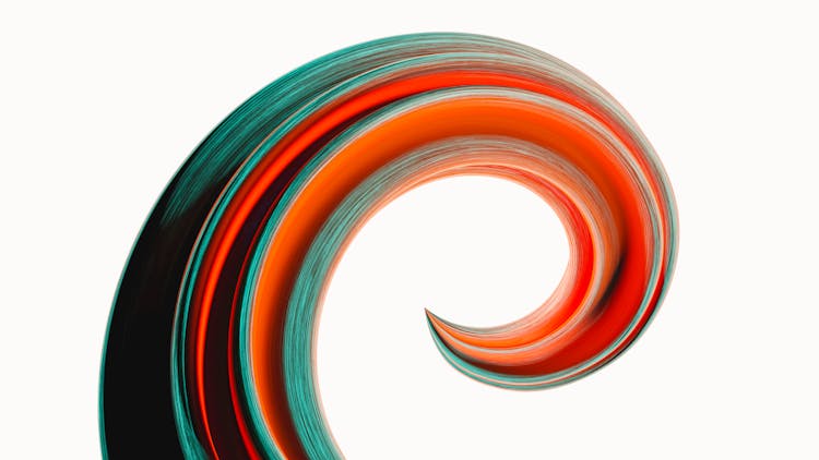 A 3D Rendering Of A Swirl Art