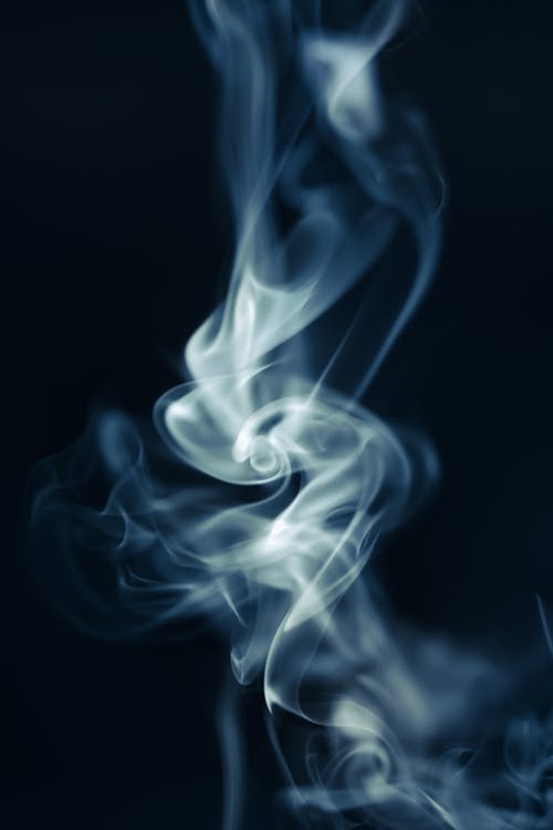 White Smoke with a Black Background