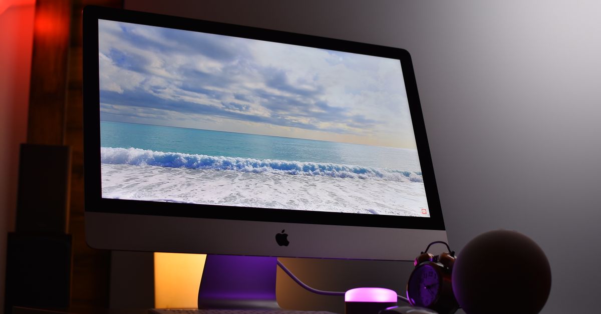 A Desktop Computer with an Ocean Wallpaper · Free Stock Photo