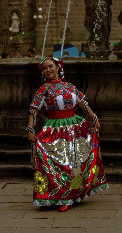 Woman in Traditional Mexican Dress