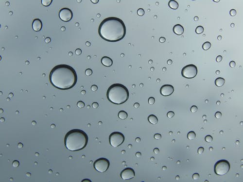 Close-Up Photo of Droplets on Glass