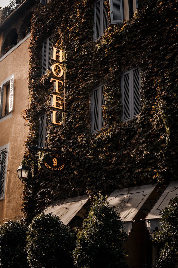 Sign Of The Campo De Fiori On A Side Of A Building In Rome Italy