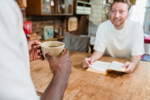 Free Male Couple in a Kitchen  Stock Photo