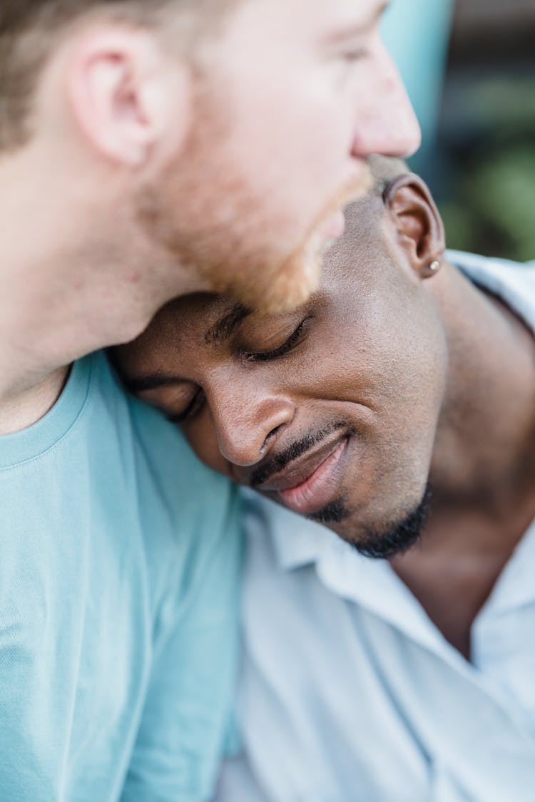 Close Up Of Couple Cuddling