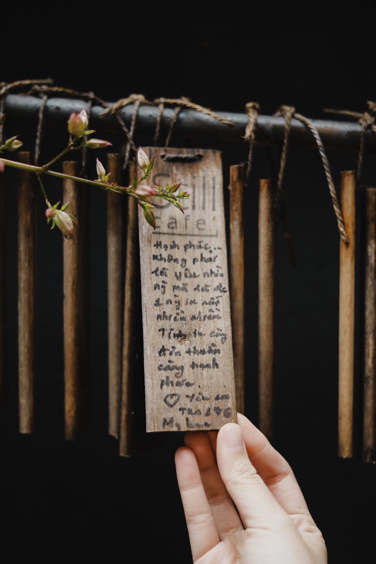 Hanging Card With Written Message