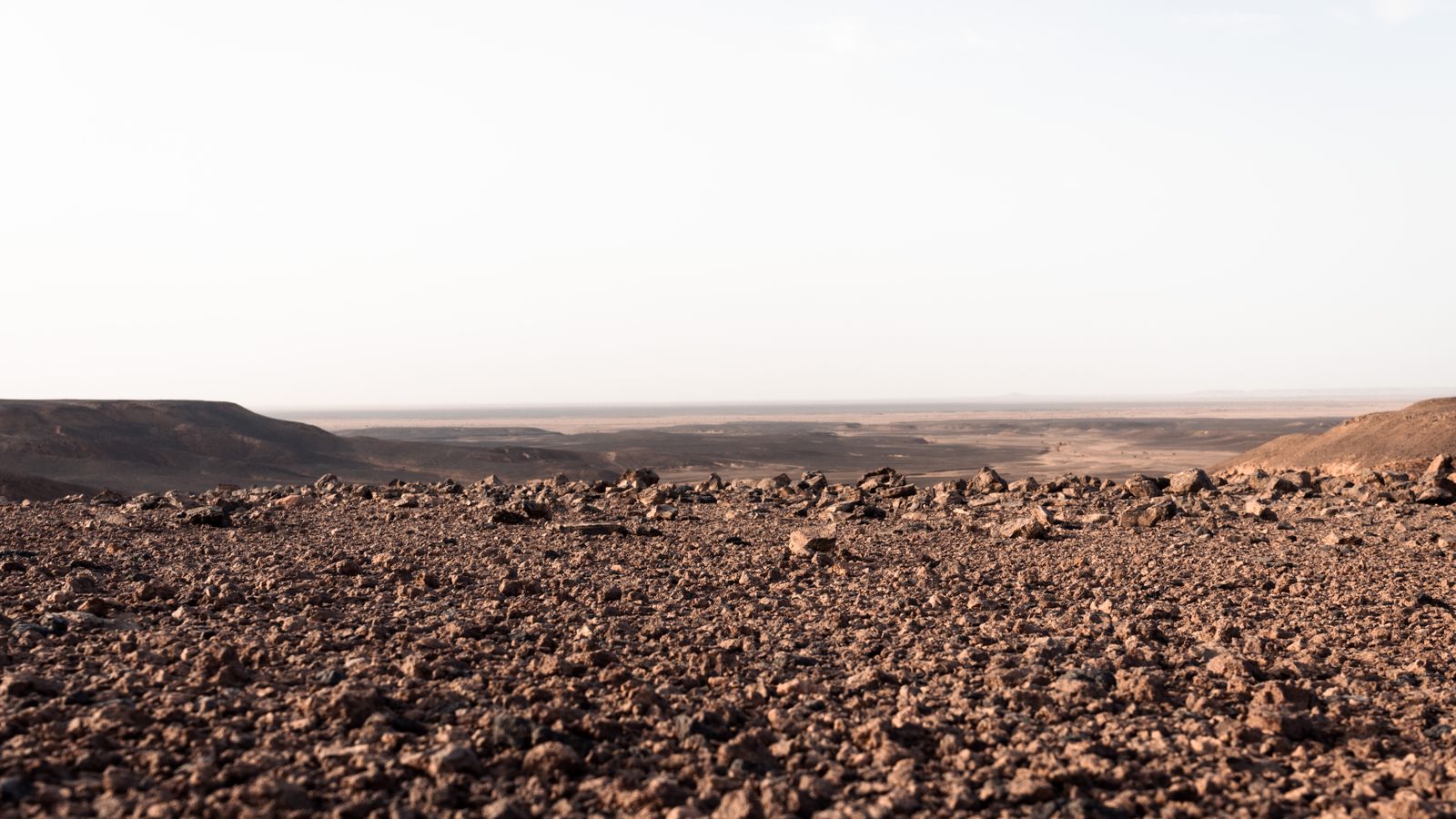 Dry surface of a desert mountain, Mauritania