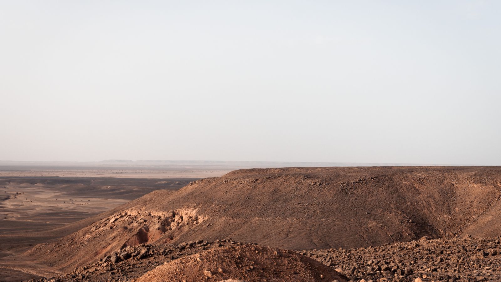 Sand and rocks forming a hill, Mauritania