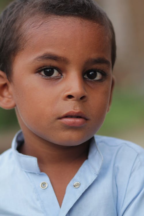 Close-Up Portrait of a Boy 