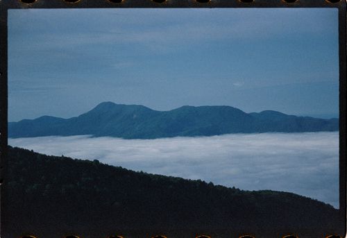 Free Beautiful view of lush mountains above clouds, captured in Tuapse, Russia. Stock Photo