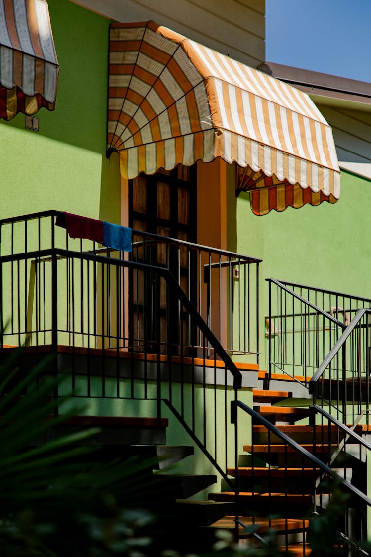 An Outdoor Metal Staircase Photo